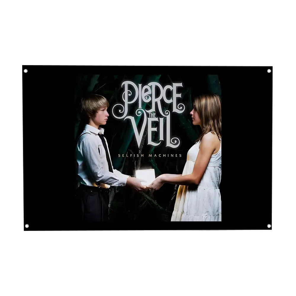 Pierce The Veil Band Flag Tapestry with Brass Grommets