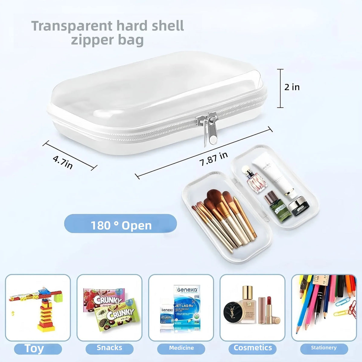 Foldable PET Storage Box with Zipper Closure