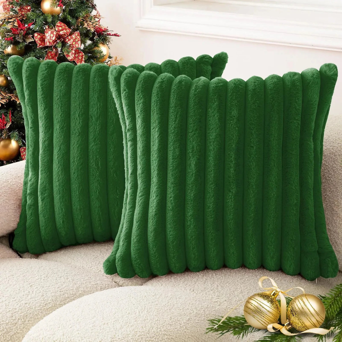 Plush Faux Fur Square Cushion Cover