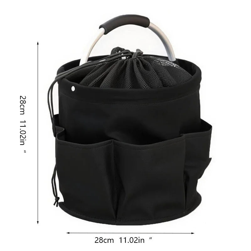 Foldable 17L Storage Organizer Basket with Carry Handle