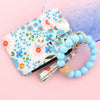 Boho Beaded Tassel Keychain with Floral Accent