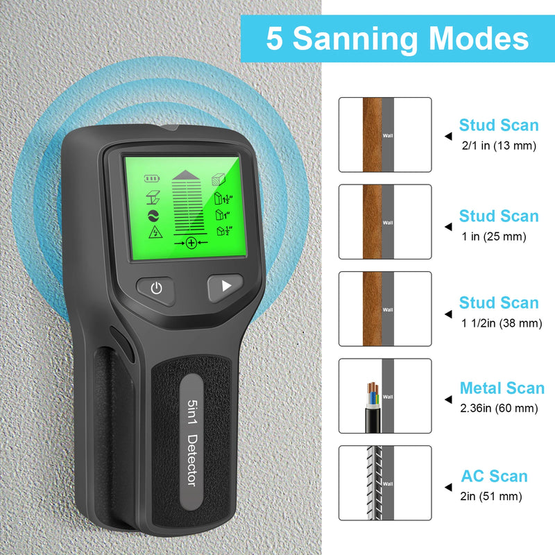5-in-1 Digital Wall Scanner & Stud Finder