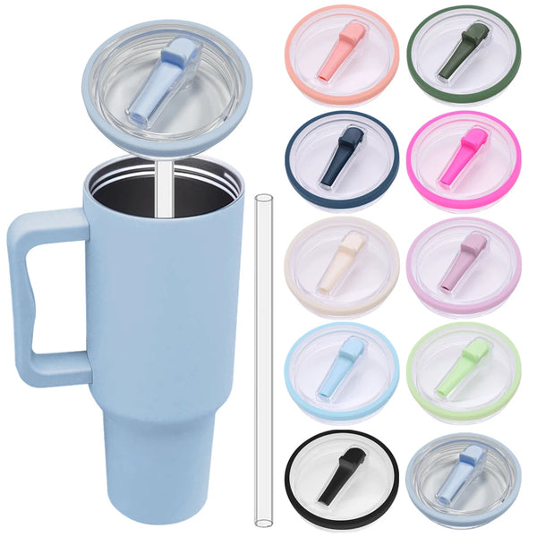 40oz Tumbler Flip Straw Lid - Spill-Proof Replacement