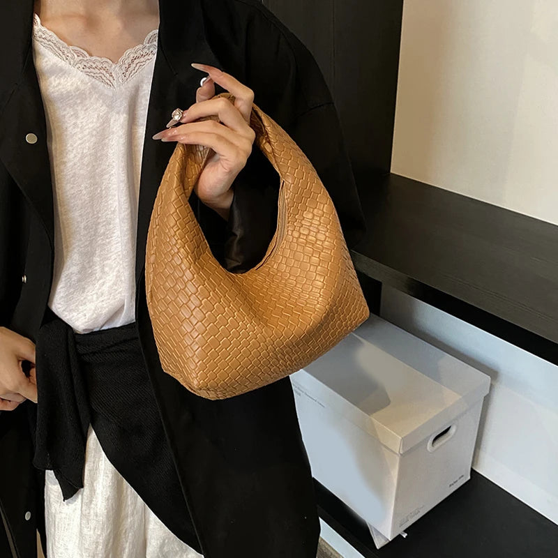 Soft PU Leather Hobo Bag with Top Handle