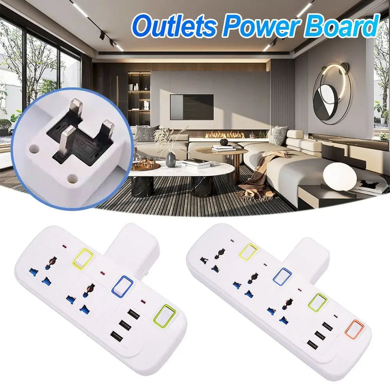 شريط طاقة ذكي بمنفذ USB مع حماية من ارتفاع الجهد