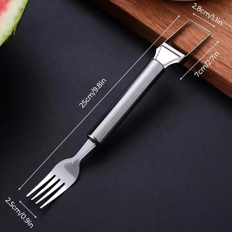 2-in-1 Watermelon Cutter - Dual-Head Stainless Steel Fruit Slicer