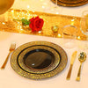 Elegant White Disposable Dinner Plates with Silver Lace Design