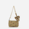 Elegant Bow Chain Bag Strap with Hanging Charm
