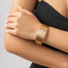 Gold Geometric Twist Cuff Bracelets