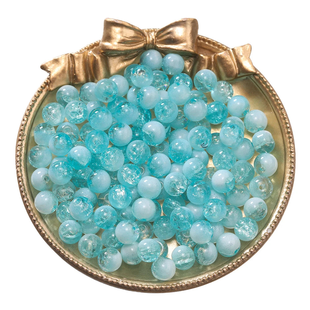 Colorful Glass Crackle Beads for Jewelry Making