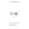 925 Sterling Silver Moissanite Bowknot Stud Earrings