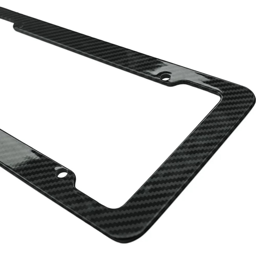 Carbon Fiber Style License Plate Frame with Screw Kit