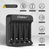 4-Slot Fast Charger for AA/AAA Lithium Batteries with LED Indicator