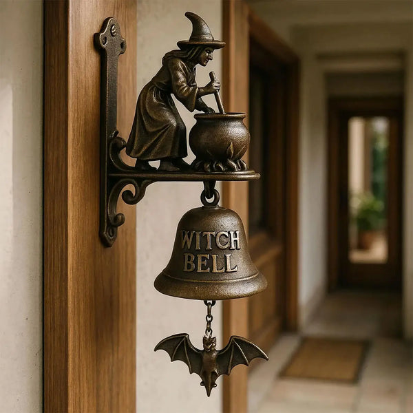 Vintage Dachshund Doorbell with Hand-Crank Chime