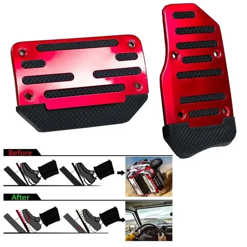 Non-Slip Aluminum Pedal Covers for Gas and Brake