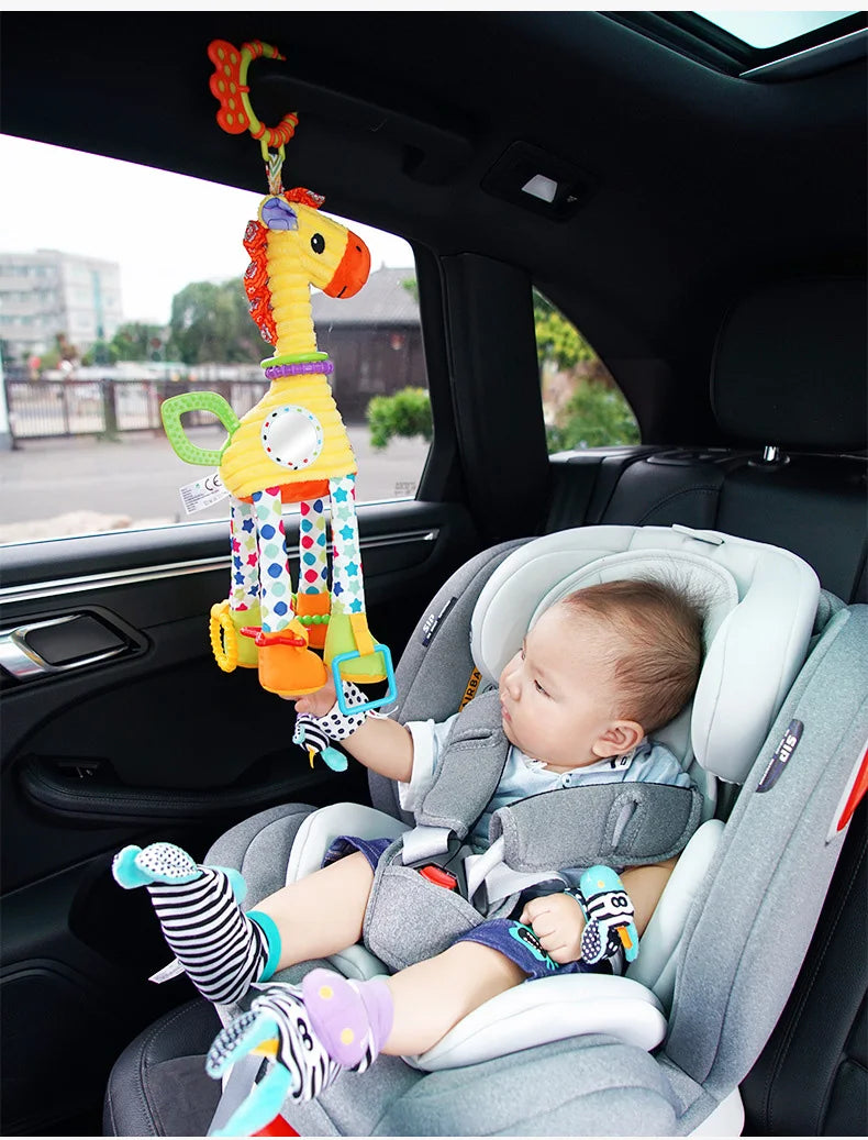 Musical Plush Animal Rattle & Teether Toy for Babies