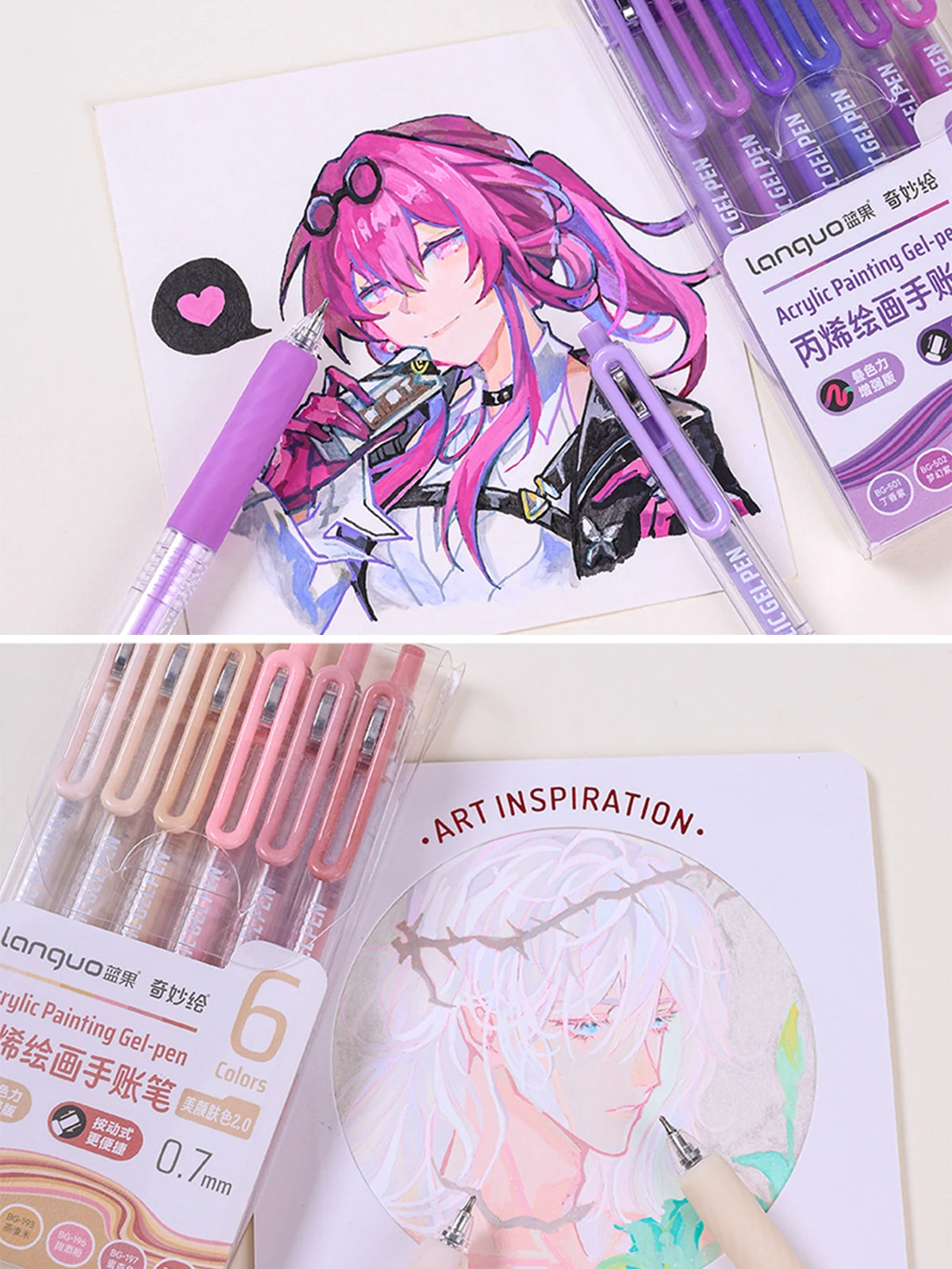 Vibrant Acrylic Gel Pens Set for Art & Writing