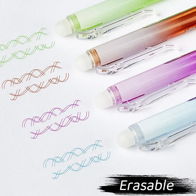Retractable Erasable Gel Pens – Smooth 0.7mm Fine Tip, Assorted Colors