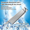 Dicker Aluminiumfoliensonnenschutz gegen Licht und Sonne, dargestellt vor Eis und Wasser.