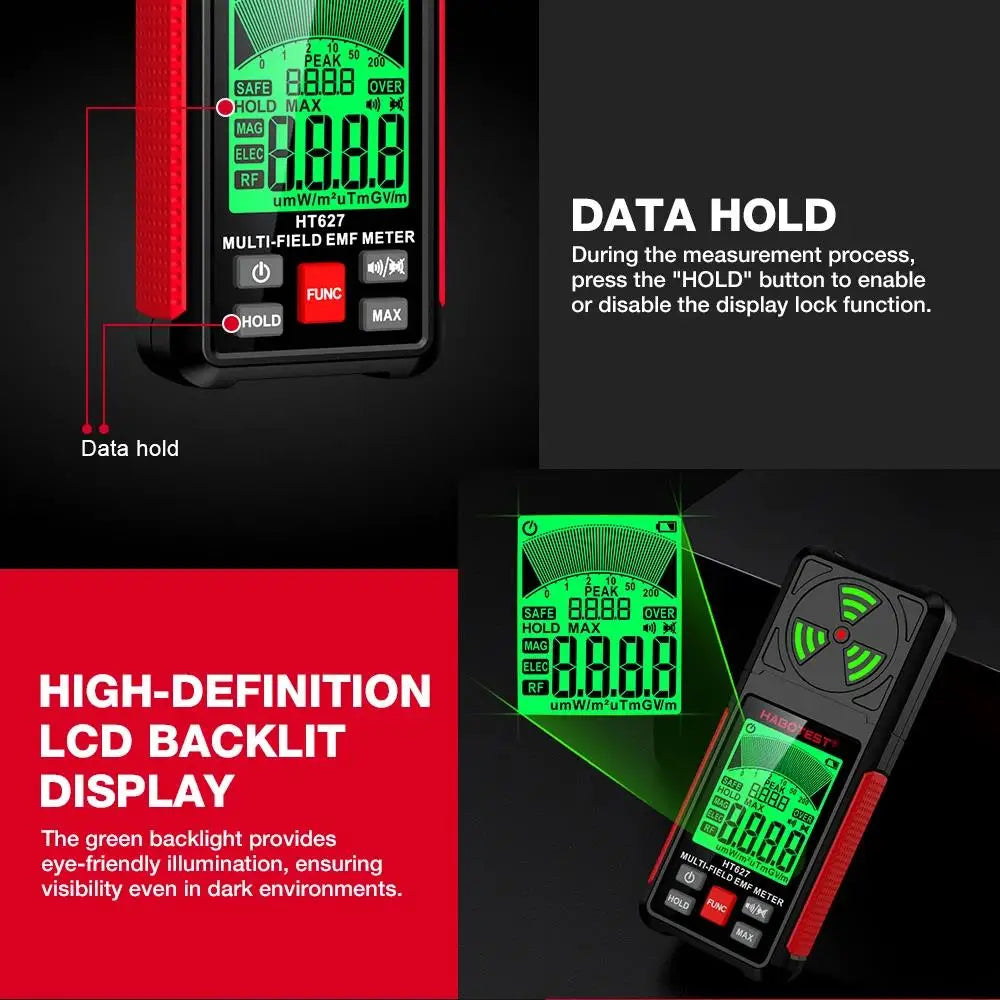 Professional Handheld EMF Meter for Home and Office Safety