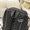Polka Dot Backpack with Piano Key Design – Large Capacity Travel Daypack