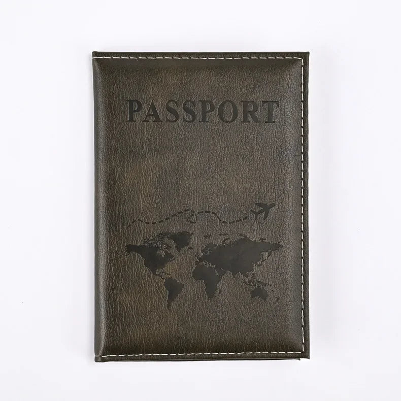 Cute Pink Leather Passport Holder with Card Slots