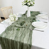 Semi-Sheer Gauze Table Runner in Sage