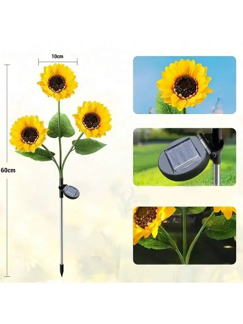 Solar-Powered LED Sunflower Garden Light
