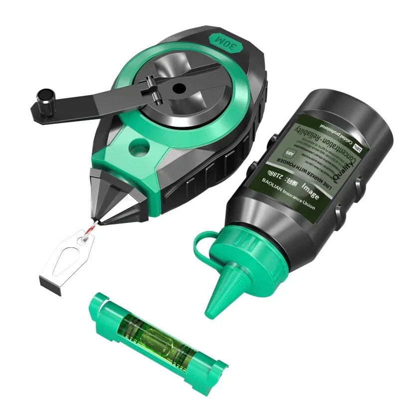Chalk Line Reel with Quick Retraction for Precise Marking
