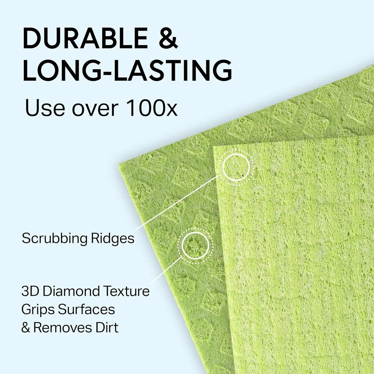 Reusable Cellulose Sponge Cloths for Kitchen Cleaning