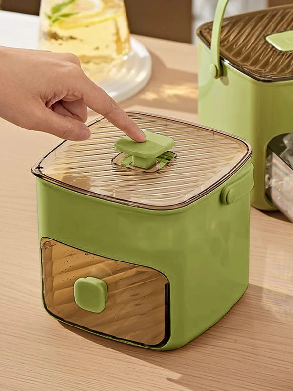 Compact Countertop Ice Cube Maker with Handle