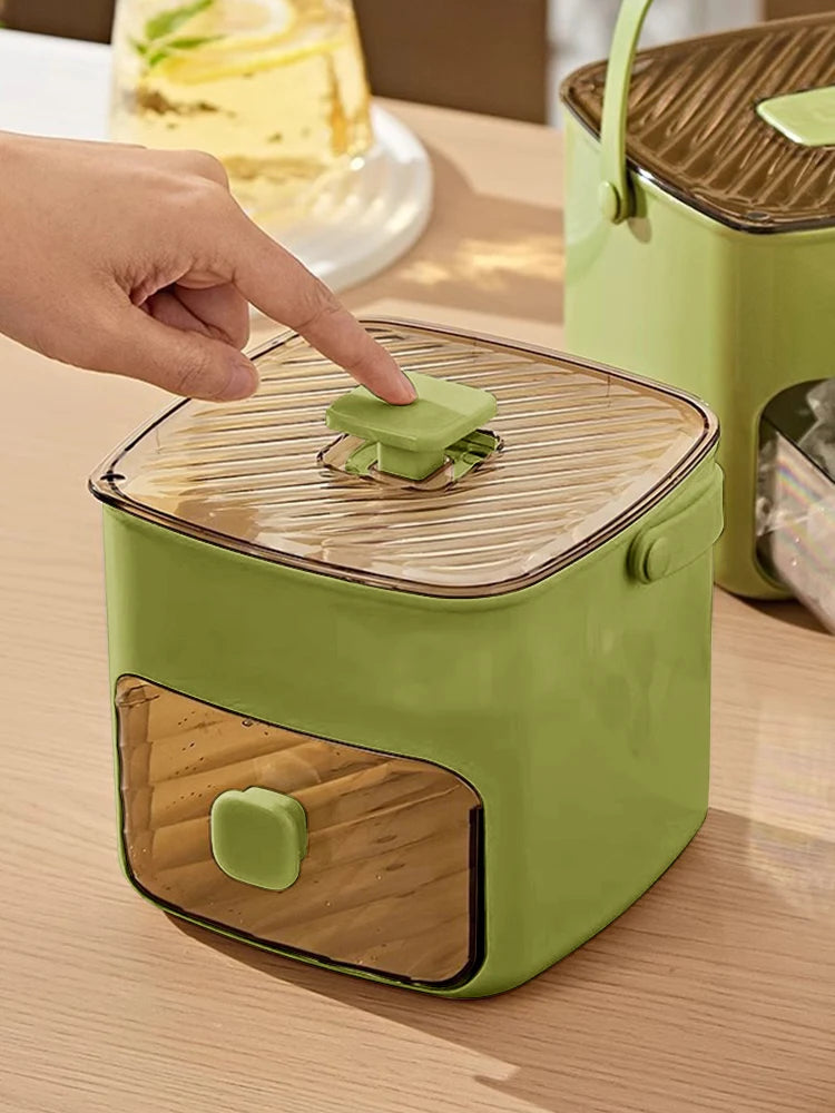 Compact Countertop Ice Cube Maker with Handle