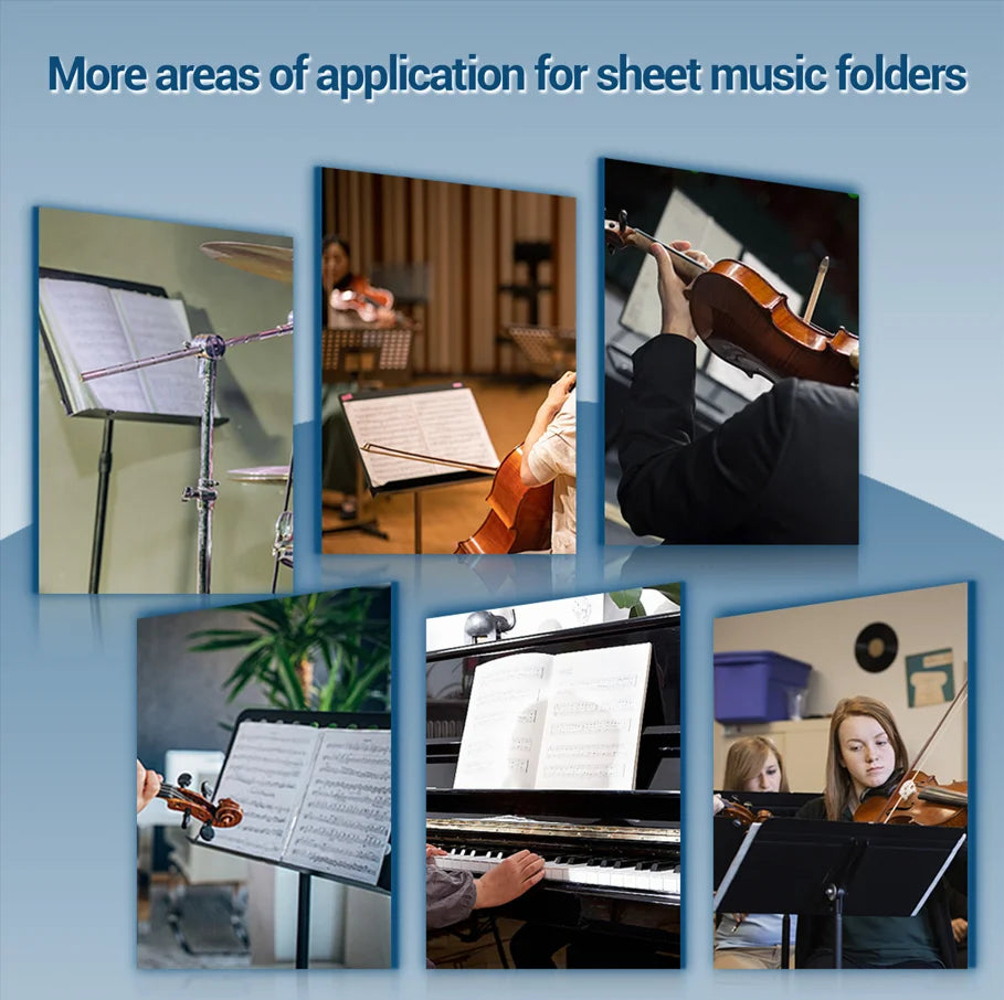 A4 Music Score Folder with 40 Pages | Durable PP Sheet Organizer for Musicians