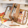 Transparent Double-Sided Pencil Case with Capybara Design