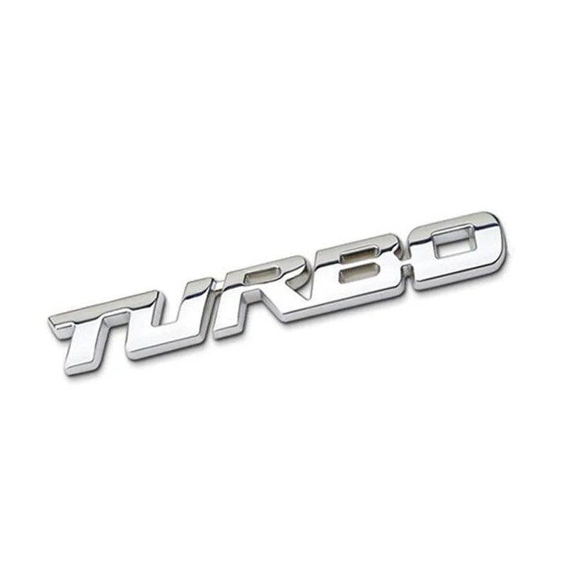 3D Turbocharged Metal Alloy Car Badge Emblem