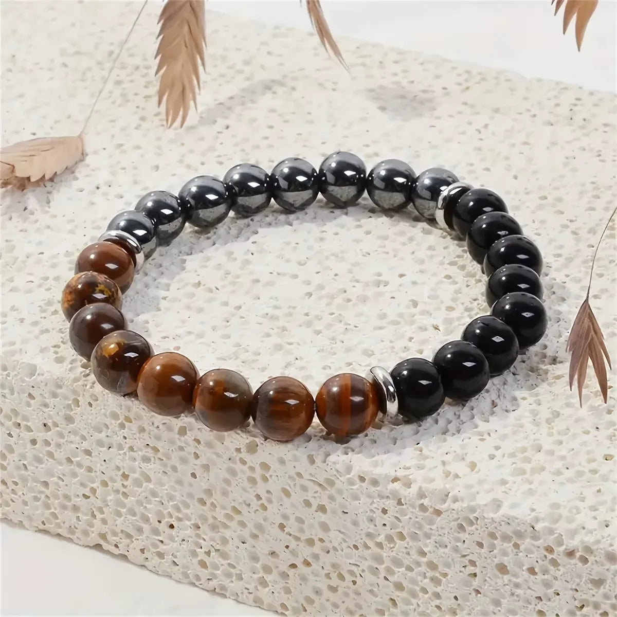 Bracelet Élastique Triple Gemmes