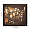 Wooden US Travel Map Puzzle Wall Art