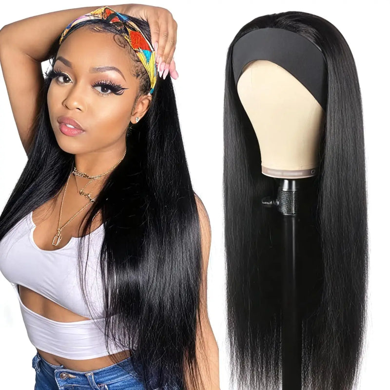 Straight Synthetic Headband Wig