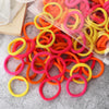 50-Pack Solid Color Elastic Hair Ties for Women & Girls