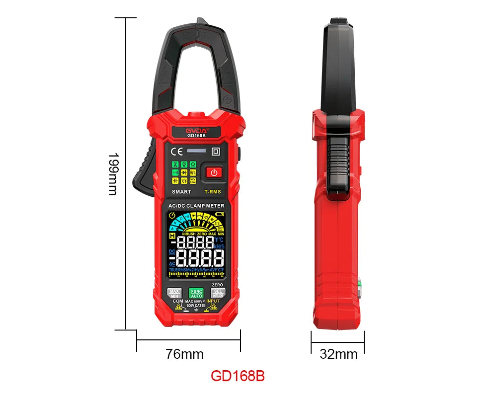 Professional Auto-Ranging Clamp Meter with True RMS and NCV