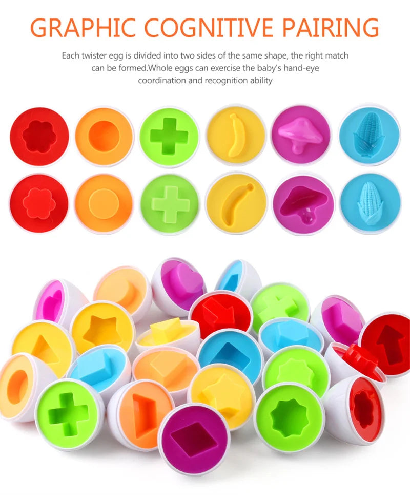 Montessori Shape-Matching Egg Puzzle Set for Toddlers