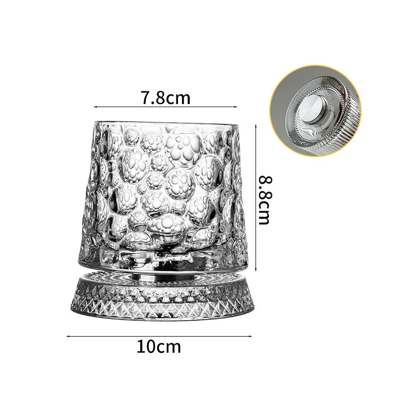 Crystal 360 Rotating Whiskey Glass