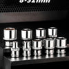 A set of 8-32mm 1/2 Hex Wrench Sockets made of chromium-vanadium steel tools.