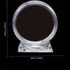 Transparent Coin Display Holders with Stands (10-Pack)