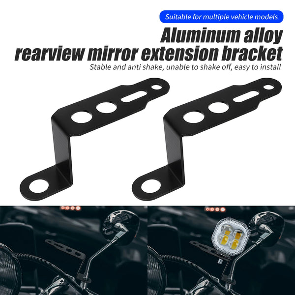 Motorcycle Z-Shaped Mirror Bracket for LED Light Mounting