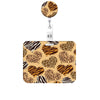 Leopard Print Retractable Badge Holder with Clip