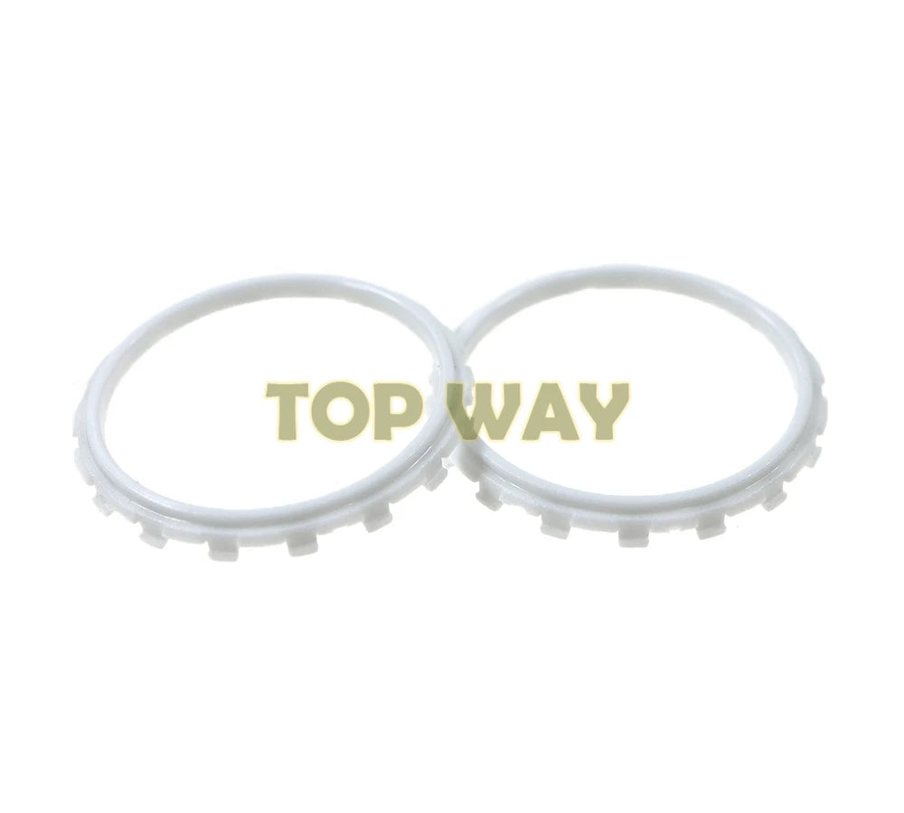 Two white thumbstick rings for PS5 controller