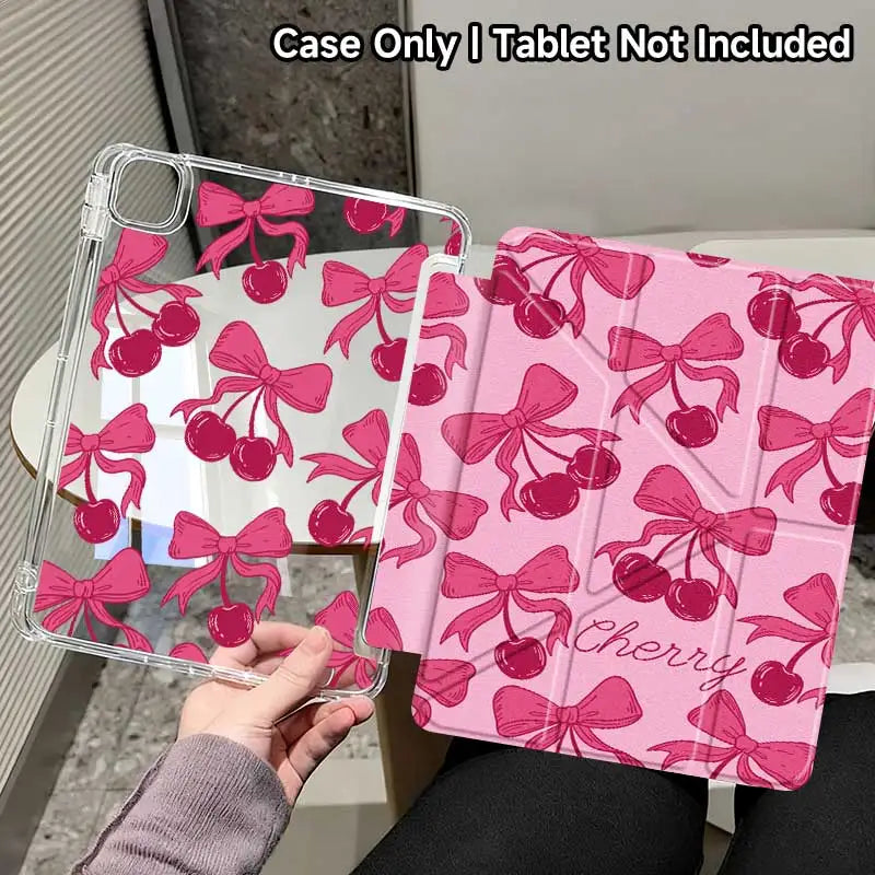 Pink Cherry Y-Fold Protective Case for iPad Air 11 and iPad Pro 11 (2025)