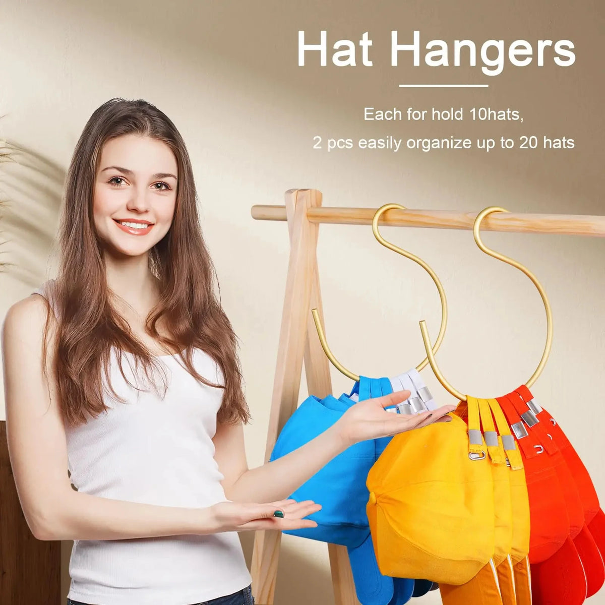 Aluminum S-Shaped Cap Organizer Hook