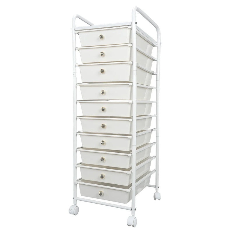 10-Drawer Rolling Storage Cart